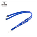 OEM de alta calidad nuevo diseño azul tubular correa de impresión de cuello con mosquetón